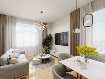 vyzualizace pokoj a KK - Prodej domu 89 m², Vilémov