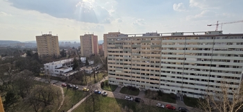 Výhled z ložnice - Pronájem bytu 3+kk v osobním vlastnictví 69 m², Praha 4 - Braník