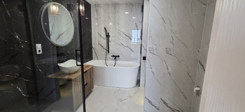 Koupelna nabízí podlahové topení - Pronájem bytu 3+kk v osobním vlastnictví 69 m², Praha 4 - Braník