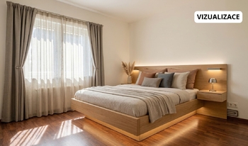 vizualizace ložnice - Prodej domu 109 m², Třtice