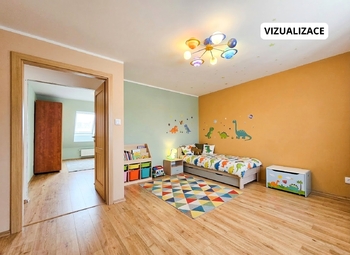 vizualizace dětského pokoje  - Prodej domu 109 m², Třtice