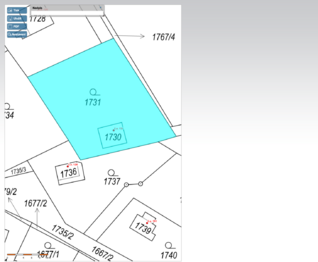 katastrální mapa - Prodej chaty / chalupy 50 m², Praha 5 - Lipence