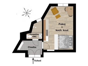 Pronájem bytu 1+kk v osobním vlastnictví 24 m², Praha 10 - Vršovice