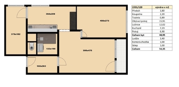 Prodej bytu 3+1 v osobním vlastnictví 55 m², Praha 4 - Chodov