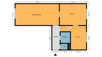 Pronájem bytu 2+1 v osobním vlastnictví 57 m², Praha 6 - Břevnov