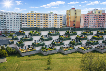 pohled na dům - Prodej bytu 4+kk v osobním vlastnictví 162 m², České Budějovice