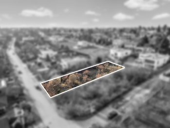 Vyznačení pozemku - Prodej pozemku 960 m², Praha 5 - Slivenec