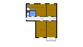 Prodej bytu 4+kk v družstevním vlastnictví 87 m², Praha 5 - Smíchov