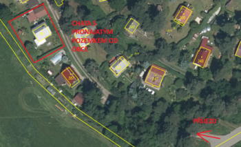 situace v katastru - Prodej chaty / chalupy 70 m², Hradec