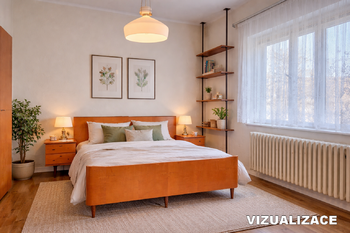 Ložnice - vizualizace - Prodej domu 176 m², Výkleky