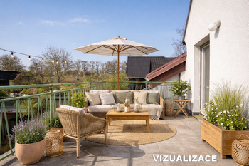 Terasa - vizualizace - Prodej domu 176 m², Výkleky
