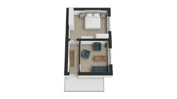 3D půdorys 2.NP - Prodej domu 176 m², Výkleky