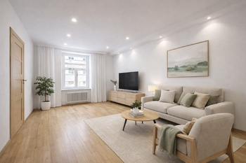 Obývací pokoj po - REKO - Prodej bytu 2+1 v osobním vlastnictví 92 m², Praha 3 - Vinohrady