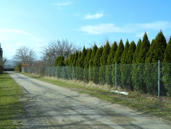 Příjezdová cesta k hlavní silnici. - Prodej chaty / chalupy 65 m², Chotoviny