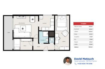 Prodej bytu 3+1 v osobním vlastnictví 59 m², Nehvizdy