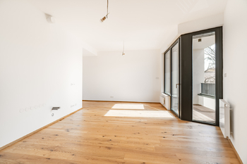 Obývací pokoj - Pronájem bytu 1+kk v osobním vlastnictví 37 m², Praha 4 - Nusle