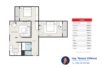 Prodej bytu 3+1 v osobním vlastnictví 74 m², Bělá pod Bezdězem
