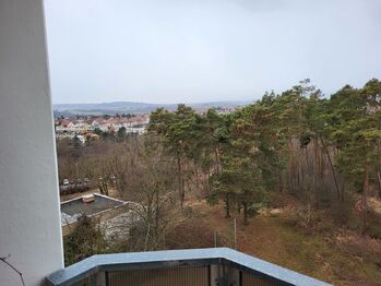 Pohled z lodžie  - Pronájem bytu 3+1 v osobním vlastnictví 73 m², Třebíč