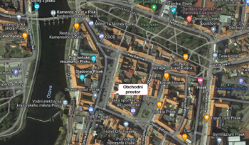 Poloha nebytového prostoru - Pronájem obchodních prostor 186 m², Písek