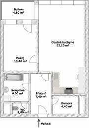 Pronájem bytu 2+kk v osobním vlastnictví 70 m², Plzeň