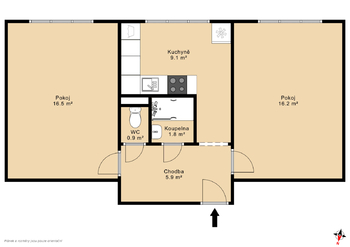 Prodej bytu 2+1 v osobním vlastnictví 53 m², Praha 6 - Vokovice