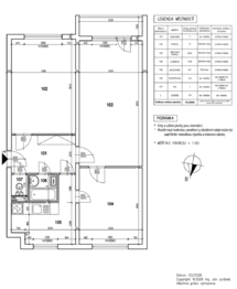 Stavební výkres - Prodej bytu 3+1 v osobním vlastnictví 72 m², Praha 10 - Záběhlice