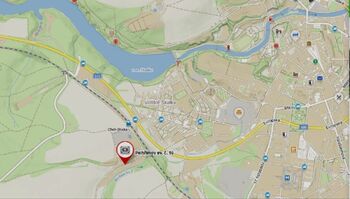 Mapa lokality na okraji Chebu. - Prodej chaty / chalupy 76 m², Cheb