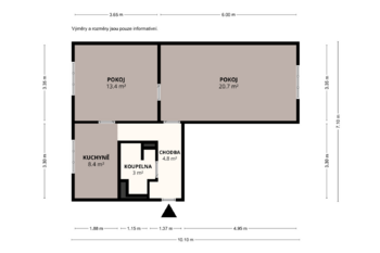 Prodej bytu 2+1 v osobním vlastnictví 52 m², Praha 9 - Libeň
