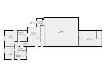1.patro - Prodej domu 250 m², Bojanovice