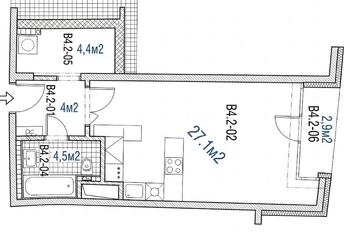 Prodej bytu 1+kk v osobním vlastnictví 43 m², Praha 5 - Smíchov