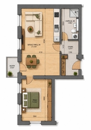 Prodej bytu 2+kk v osobním vlastnictví 59 m², Jablonec nad Nisou