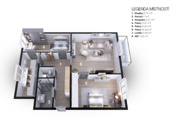 Prodej bytu 3+1 v osobním vlastnictví 70 m², Hradec Králové