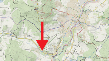 situace - Prodej pozemku 600 m², Sušice