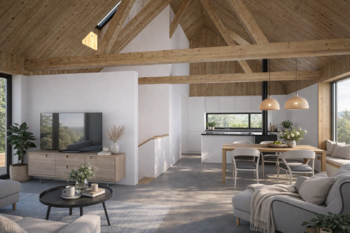 vizualizace interiéru - obytný prostor - Prodej pozemku 600 m², Sušice