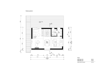 půdorys podkroví - Prodej pozemku 600 m², Sušice