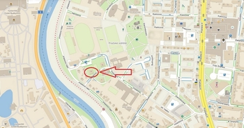 mapa - Pronájem bytu 1+1 v osobním vlastnictví 49 m², České Budějovice