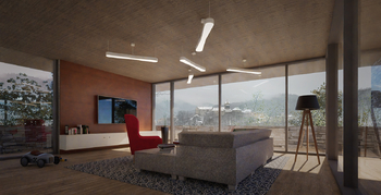 Vizualizace stavby - výhled - Prodej pozemku 1138 m², Loket