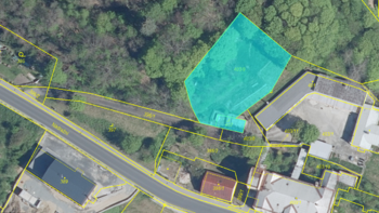 Mapa pozemku - Prodej pozemku 1138 m², Loket