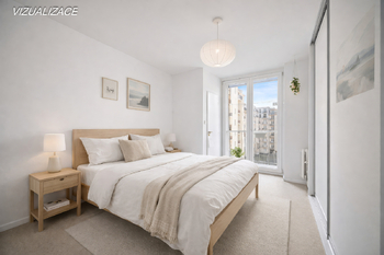 Ložnice 1  VIZUALIZACE - Prodej bytu 3+1 v osobním vlastnictví 69 m², Praha 3 - Žižkov