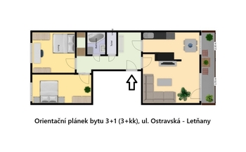 Prodej bytu 3+1 v osobním vlastnictví 81 m², Praha 9 - Letňany
