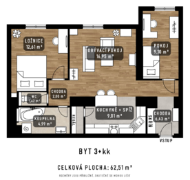 Prodej bytu 3+kk v družstevním vlastnictví 66 m², Ostrava