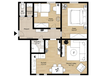 Prodej bytu 3+kk v osobním vlastnictví 82 m², Žatec