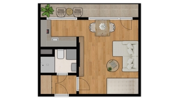 Pronájem bytu 1+kk v osobním vlastnictví 27 m², Praha 4 - Krč