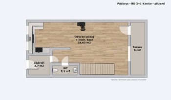 Pronájem bytu 3+kk v osobním vlastnictví 87 m², Kanice