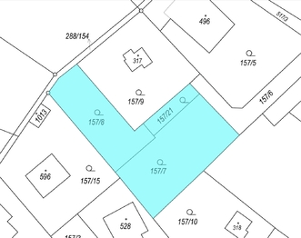 katastrální mapa - Prodej pozemku 1046 m², Jevany