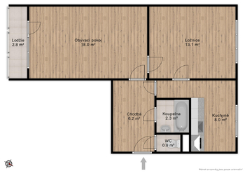 Prodej bytu 2+1 v družstevním vlastnictví 59 m², Praha 10 - Malešice