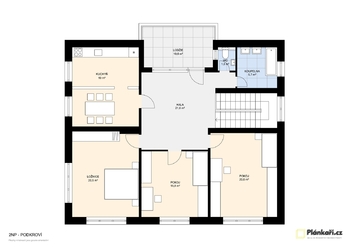 2. np - Prodej domu 207 m², Praha 9 - Újezd nad Lesy