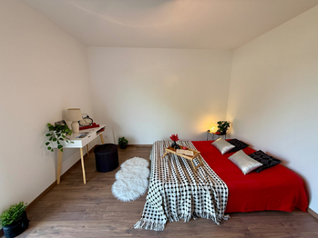 hlavní ložnice s šatnou - Prodej domu 91 m², Malovice