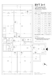 Půdorys bytu - Prodej bytu 3+1 v osobním vlastnictví 76 m², Praha 4 - Modřany