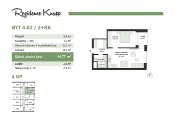 Pronájem bytu 2+kk v osobním vlastnictví 51 m², České Budějovice
